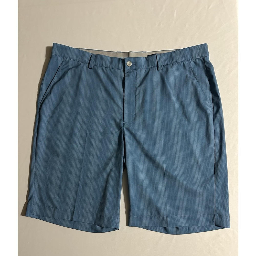 Greg Norman Shark Golf‎ Shorts Men's Size 38 Blue Performance Stretch Flat Front